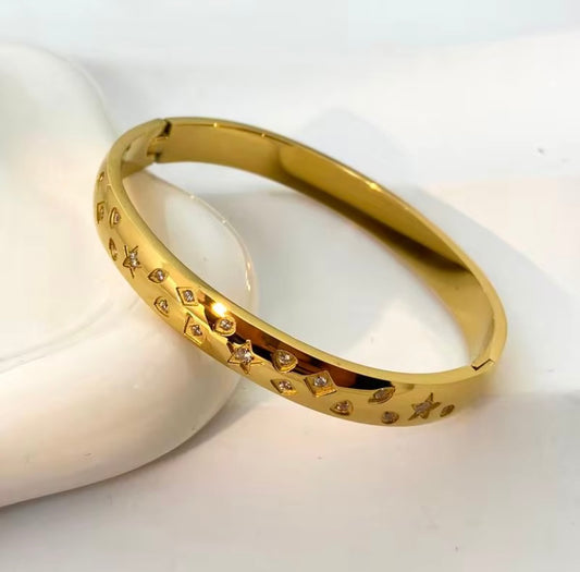 CZ Shapes Bangle