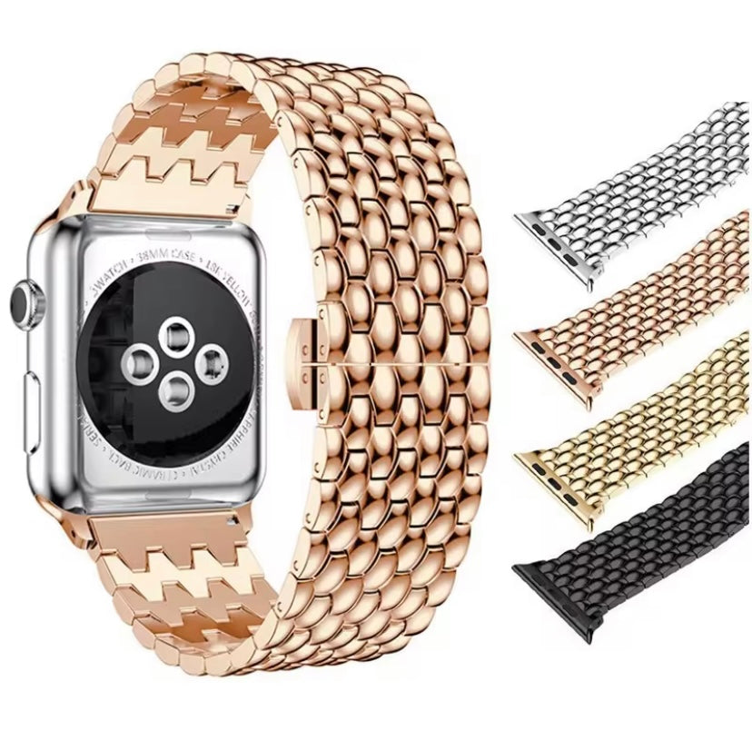 Rose Gold pebble watch band - Large
