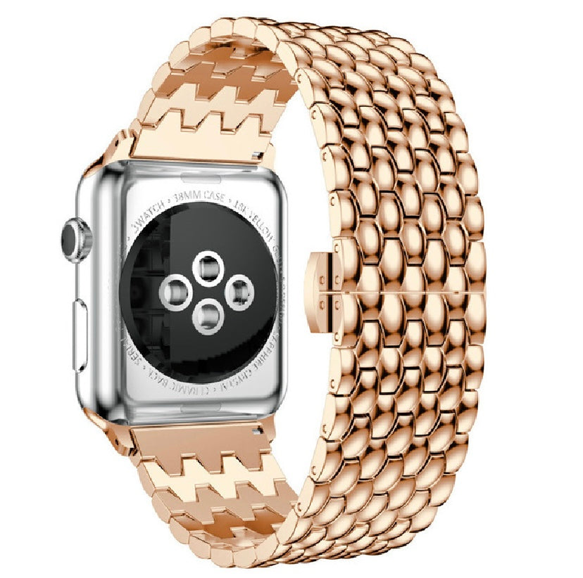 Rose Gold pebble watch band - Large