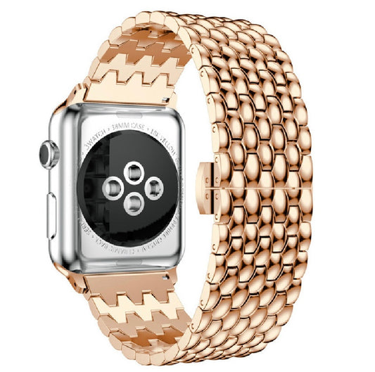 Rose Gold pebble watch band - Large