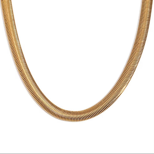 Snake chain - layering necklace - Gold