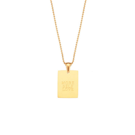 More self love statement necklace